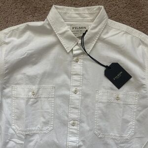 Filson chambray workshirt, white large
